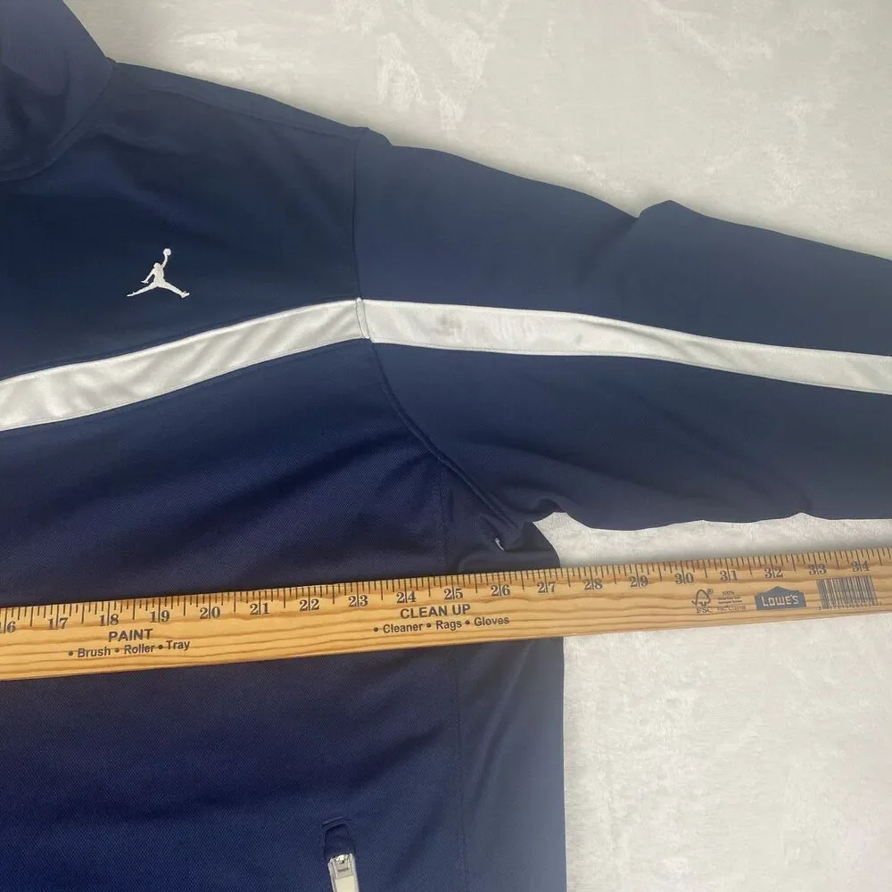 Jordan Dri Fit Jacket Mens XL Blue Logo Full Zip Athletic Sportswear Casual